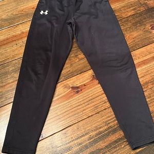 Black and Gray UA Youth Joggers